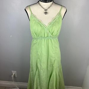 Green lace maxi dress tagged